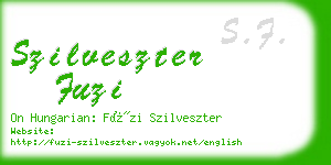 szilveszter fuzi business card